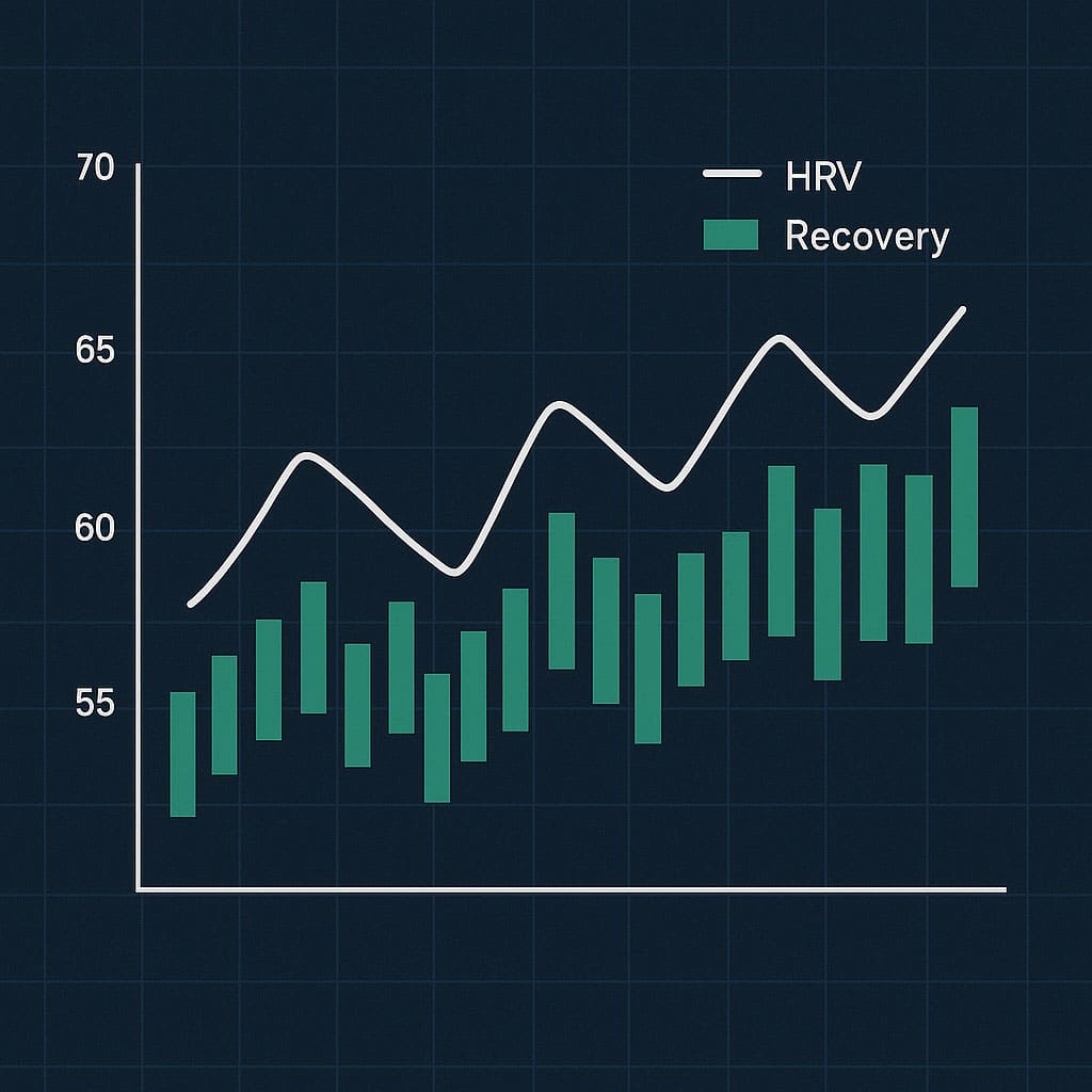 HRV tracking chart and recovery trends