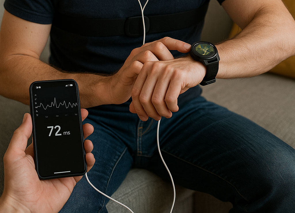 Testing dual-band GPS and heart rate variability at home