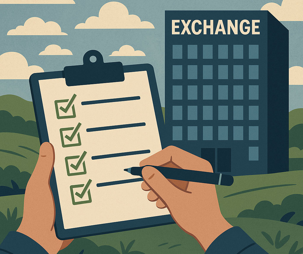 Checklist illustration for what to do when an exchange blocks withdrawals